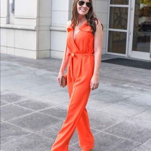 Banana Republic coral jumpsuit (never worn)